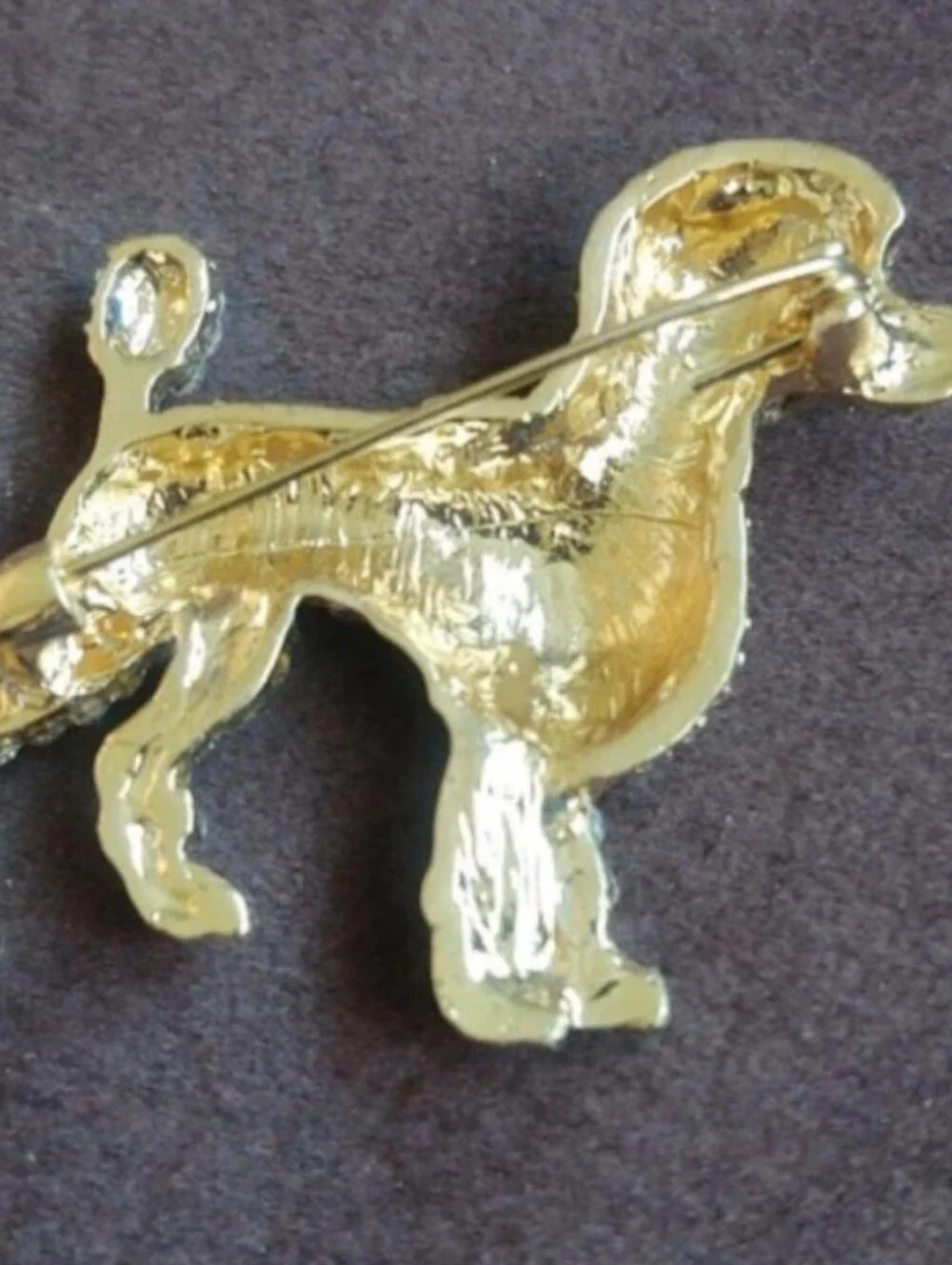 Crystal Poodle Dog Brooch